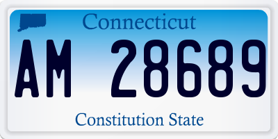 CT license plate AM28689