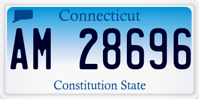 CT license plate AM28696