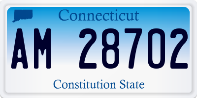 CT license plate AM28702
