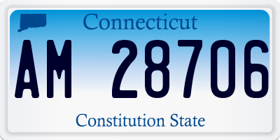 CT license plate AM28706