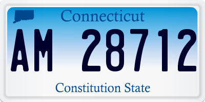CT license plate AM28712