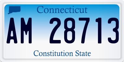 CT license plate AM28713