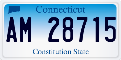 CT license plate AM28715