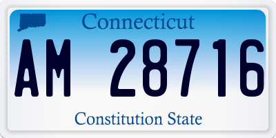 CT license plate AM28716