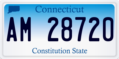 CT license plate AM28720