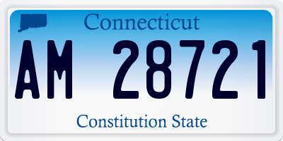 CT license plate AM28721