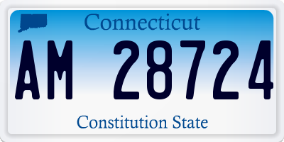 CT license plate AM28724