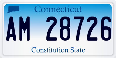 CT license plate AM28726