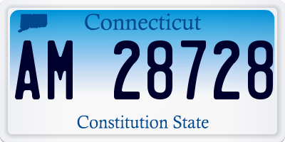 CT license plate AM28728