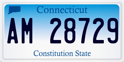 CT license plate AM28729