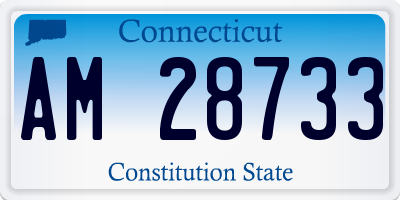 CT license plate AM28733