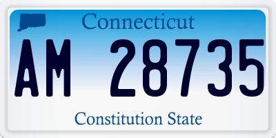 CT license plate AM28735
