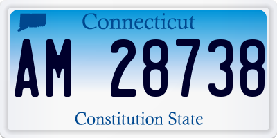 CT license plate AM28738
