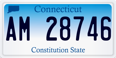 CT license plate AM28746