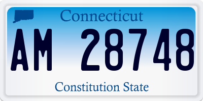 CT license plate AM28748