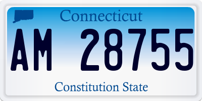 CT license plate AM28755