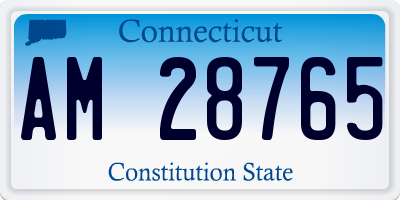 CT license plate AM28765