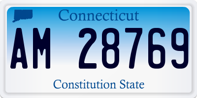 CT license plate AM28769