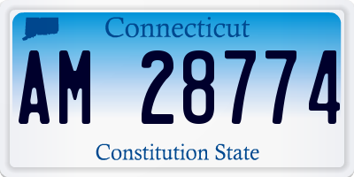 CT license plate AM28774