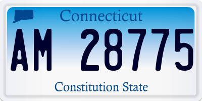 CT license plate AM28775