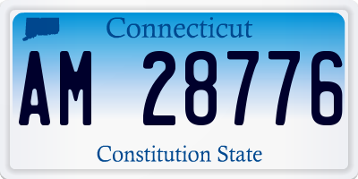 CT license plate AM28776