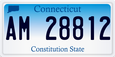 CT license plate AM28812