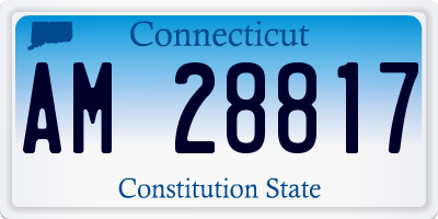 CT license plate AM28817