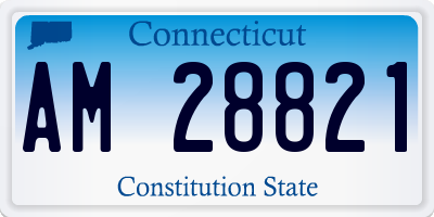 CT license plate AM28821