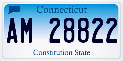 CT license plate AM28822