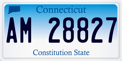 CT license plate AM28827