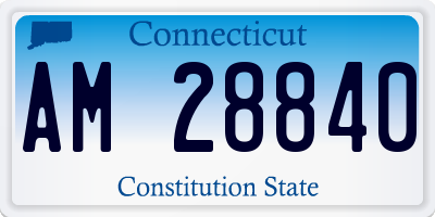 CT license plate AM28840