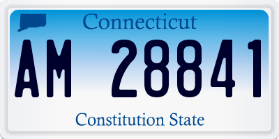 CT license plate AM28841