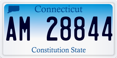 CT license plate AM28844