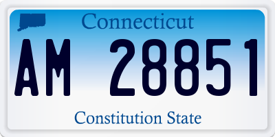 CT license plate AM28851