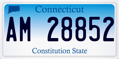 CT license plate AM28852
