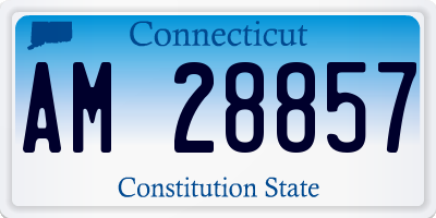 CT license plate AM28857