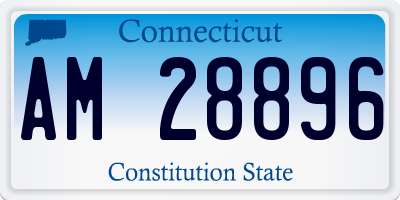 CT license plate AM28896