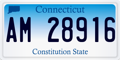 CT license plate AM28916