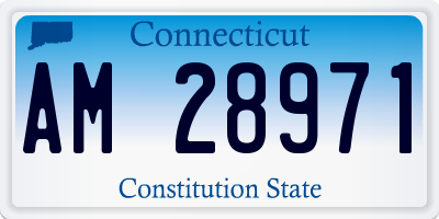 CT license plate AM28971