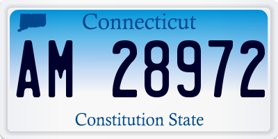 CT license plate AM28972