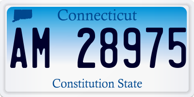 CT license plate AM28975