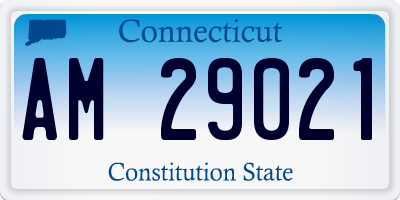 CT license plate AM29021