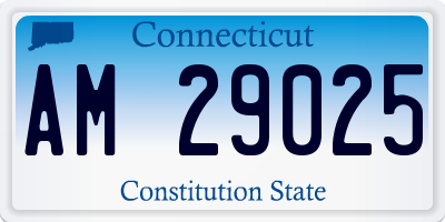 CT license plate AM29025