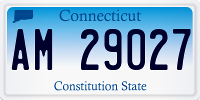 CT license plate AM29027