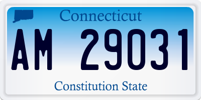 CT license plate AM29031