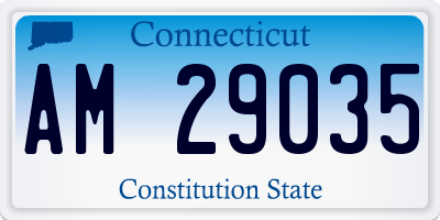 CT license plate AM29035