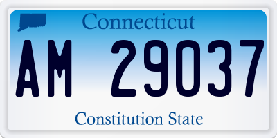 CT license plate AM29037