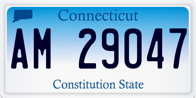 CT license plate AM29047