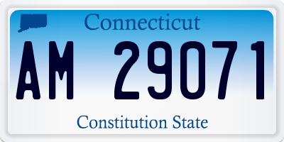 CT license plate AM29071