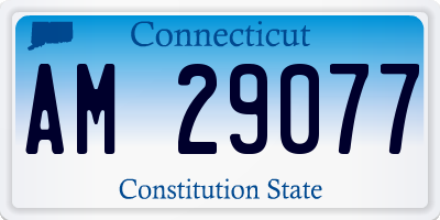 CT license plate AM29077